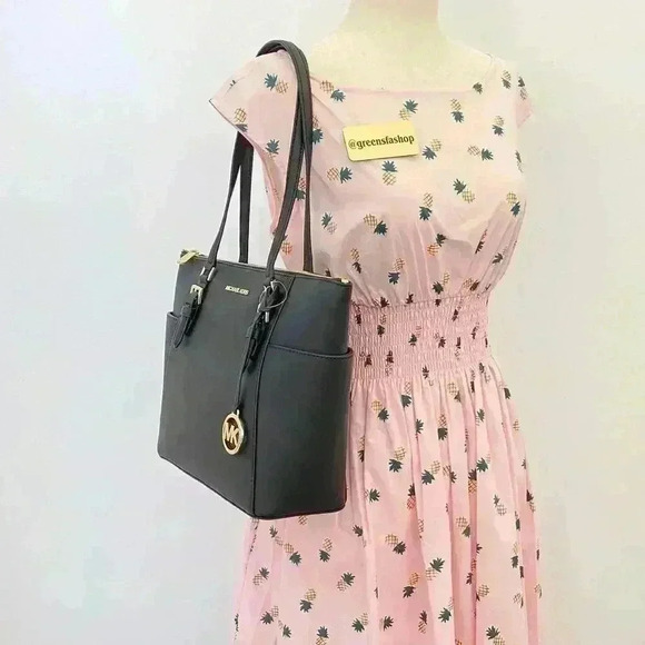 Michael Kors Charlotte Top Zip Tote shoulder bag black - Picture 9 of 10